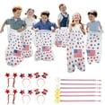 thumbnail image 3 of ShiningLove 4th of July Patriotic Potato Sack Race Bags/USA Flag Prize Medals for Kids and Adults Patriotic Outdoor Fun Games Party Favors, 18-Pack, 3 of 5