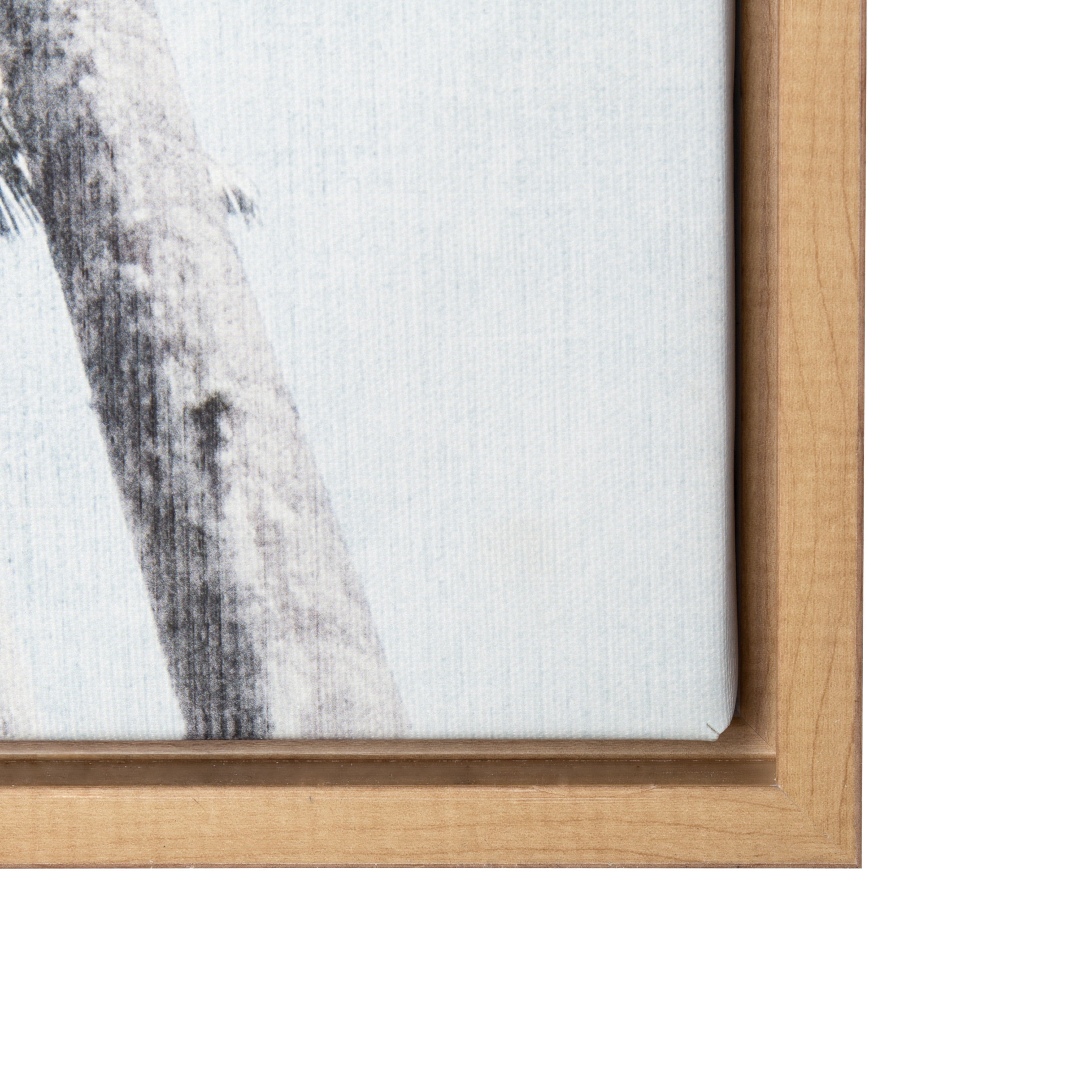 Kate and Laurel Sylvie Row of Palm Trees Framed Canvas Wall Art by Simon Te Tai, 23x33 Natural