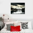 thumbnail image 3 of PRATYUS Canvas Wall Art Picture 20x16in for Living Room Bedroom Fall Decor Black and White Lake Range 20x16in, 3 of 3