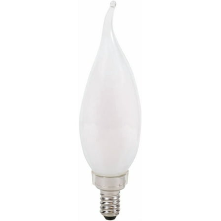 Sylvania 40779 Natural LED Bulb, Decorative, B10 Bent Tip Lamp, 40 W Equivalent, E12 Lamp Base, Dimmable, Frosted