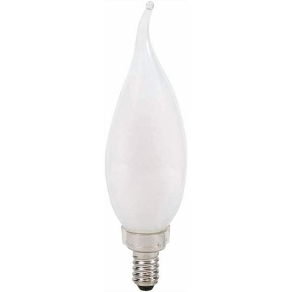 Sylvania 40779 Natural LED Bulb, Decorative, B10 Bent Tip Lamp, 40 W Equivalent, E12 Lamp Base, Dimmable, Frosted