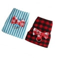 thumbnail image 4 of Pet Harness and Leash Set, 2 Pieces Small Animals Traction Rope Chest Strap Red Grid Blue Stripes for Hamsters Small Pets Outdoor Walk, 4 of 7