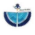 thumbnail image 3 of Yuncity Halloween Kids Rainbow Wings Costume Accessories Lightweight Soft Carnival Party Masquerade Dress Up Play Blue, 3 of 3