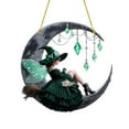 thumbnail image 2 of Taicans 8in Charming Moonlight Witch Acrylic Stained Glass Window Hanging – Sun Catcher Decor with Crystal Diamonds,Gothic Wall Art for Halloween,Home & Gift, 2 of 5