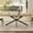 oak, variant on Blotout 59.1"-78.7" Extendable Dining Table for 6-8,Modern Kitchen Table with Hidden Storage,Metal Support Legs, Stable Structure