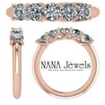 thumbnail image 3 of Nana 10 Karat Rose Gold Lucita 5 Stone Pure Brilliance Zirconia Simulated Diamond Band - Size 6, 3 of 7