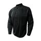 thumbnail image 4 of Ceisia Men's Slim Fit Long Sleeve Stand-Up Collar Slub Linen Shirt with Geometric Embroidery Black S Gifts, 4 of 7