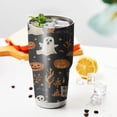 thumbnail image 3 of 30oz Autumn Halloween Scene Pattern Tumblers Stainless Steel Tumbler with Lid and Straw,Vacuum Insulated Double Wall Travel Tumbler Cups Mug with Cleaning Brush for Coffee,Tea, 3 of 7