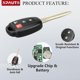 thumbnail image 3 of Key Fob Fits for Toyota Corolla 2014 2015 2016 2017 2018 2019, Camry 2014-2017, 3 of 5
