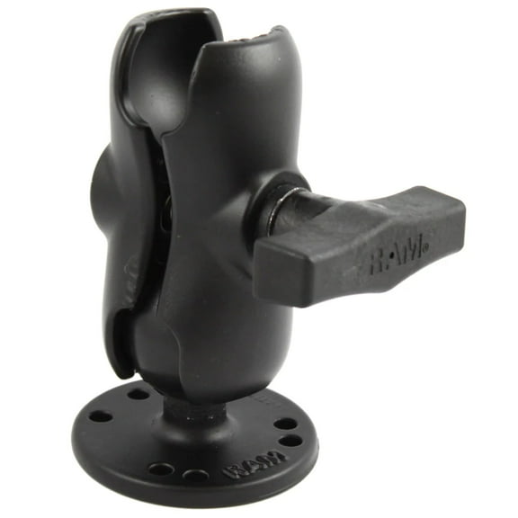 RAM-103U-B RAM Mounts SHORT Double Socket C-Size Arm with Round Ball Plate