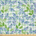 thumbnail image 2 of Ambesonne Lavender Fabric by the Yard Microfiber, Pastel Watercolor Flower, 5 Yards, Lime Green Violet Blue, 2 of 2
