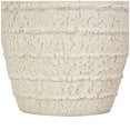 thumbnail image 4 of DecMode 11", 9"H Textured Cream Ceramic Vase with Handles and Terracotta Accents, Set of 2, 4 of 10