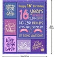 thumbnail image 5 of Sweet 16 Gifts for Girls - Sweet 16 Birthday Decorations Throw Blanket 60 x 50 Inch - 16 Year Old Girl Gifts for Birthday - Sweet Sixteen Gifts for Girls, 5 of 6