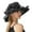 Black, variant on Kenntucky Derby Hats for Women, Women's Solid Color Big Flower Shade English Lady Elegant Temperament Sun Hat, Sun Hats for Women Fascinators Hats for Women White