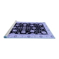 thumbnail image 2 of Ahgly Company Machine Washable Indoor Rectangle Oriental Blue Traditional Area Rugs, 8' x 10', 2 of 4
