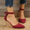 thumbnail image 4 of Womens Dress High Heels Shoes for Ladies Summer Fall Fashion Suede Pointed Closed Toe Dressy Pumps, 4 of 6