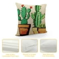 thumbnail image 4 of COMIO  Throw Pillow Covers Vintage Plant Cartoon Green Cactus Cacti Farmhouse Decor Succulent Pot Prickly&nbsp;Pear Cushion Case Two Cactus, 4 of 5