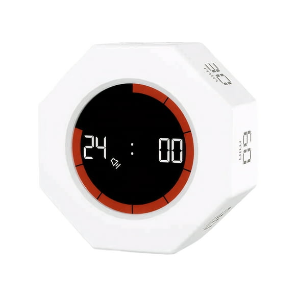kurtrusly Digital Cube Timer With 7 Countdowns And Stopwatch Multi-functional And Compact 3 Productivity Timer white
