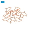 thumbnail image 3 of Uxcell Umbrella Shaped Alloy Open Back Bezel Pendants DIY Hollow Resin Frame, Rose Gold 10 Pack, 3 of 5