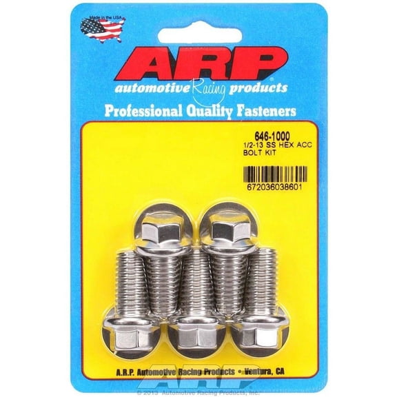 Arp 1/2-13 x 1.000 6pt SS Bolt Kit 5pk
