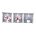 thumbnail image 4 of 3 piezas de pegatinas de pared para pared, mural de bricolaje, decorativas, despegar y pegar, diseño de flores, calcomanía de pared para casas de, 4 of 8