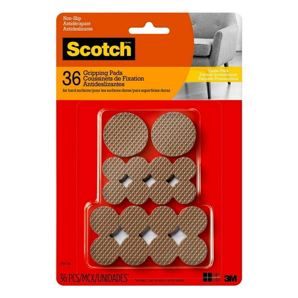 Patins antidérapants Scotch®, paquet-prime, SP941-NA, brun, tailles assorties, 36/paquet Coussinets SP941-NA Scotch(MC)