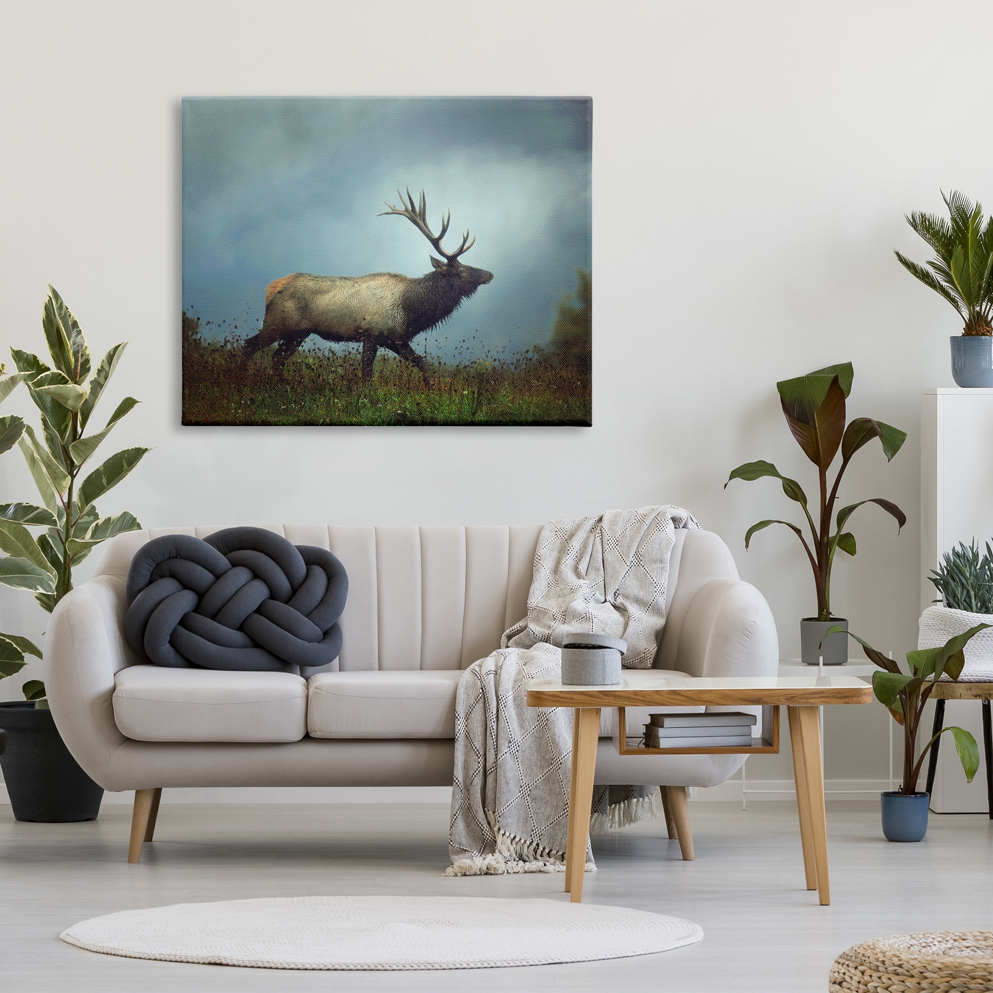 Stupell Industries Serene Elk in Nighttime Clearing Wildlife Photography Photograph Gallery Wrapped Canvas Print Wall Art, Design by Carrie Ann Grippo-Pike
