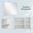 thumbnail image 3 of Costway 36" Wide Wall Mount Mirrored Bathroom Medicine Cabinet Organizer Mirror Door, 3 of 10