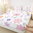 thumbnail image 3 of Castle Fairy Colorful Flowers 4pcs Bed Sheets for Boys Girls,Spring Garden King Sheets,Chic Floral Blossoms Super Cozy Sheet Set,Luxury Bedroom Decor, 3 of 7