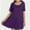 Deep purple, variant on Womens Short Sleeve Casual Loose Fit Flare Swing Tunic Tops Basic T-Shirt Plus Size