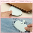 thumbnail image 5 of Uxcell 2Pcs Small Pocket Mirror for Purse,  3.82" x 3.35" Heart Shape Stainless Steel Compact Makeup Mirror with Leather Case, Travel Mirror Handheld Mirror for Women, Girls(Light Green), 5 of 7