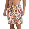 thumbnail image 2 of Logiee Autumn Leaves Print Mens Swim Trunks Quick Dry Board Shorts,Breathable Hawaii Beach Shorts Swimwear Bathing Suits-Medium, 2 of 6