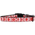 thumbnail image 1 of Collier de Chat en Nylon Rouge Damassé, 1 of 1