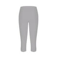 thumbnail image 4 of Frostluinai Capri Pants for Women High Waisted Cutout Yoga Capris Summer Solid Color Stretch Leggings Plus Size Lightweight Cozy Cropped Pants, 4 of 6