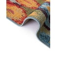 thumbnail image 4 of Unique Loom Outdoor Modern Collection Area Rug - Ikat (2' x 8' Runner Multi/Burgundy), 4 of 11