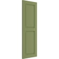 thumbnail image 3 of Ekena Millwork 12"W x 29"H True Fit PVC Two Equal Raised Panel Shutters, Moss Green (Per Pair - Hardware Not Included), 3 of 10