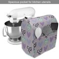 thumbnail image 2 of Hearts Stand Mixer Cover, Drawing Illustration of Rhythmic Romance Motifs Dots, Kitchen Appliance Organizer Bag Cover with Pockets, 5 Quarts, Mauve Multicolor, by Ambesonne, 2 of 4