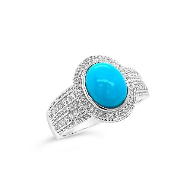 Details about   Women's Ring Silver 925 With Turquoise Oval Various Sizes Available 