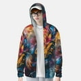 thumbnail image 2 of Daiia Vibrant Rooster Painting UPF 50+ Sun Protection Hoodie Jacket Lightweight Long Sleeve Sun Shirt for Women Men with Pocket Hiking Outdoor-Medium, 2 of 7