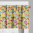 thumbnail image 5 of Ambesonne Colorful Valance & Curtain, Scandinavian Leaves, 55"x30", Multicolor, 5 of 6