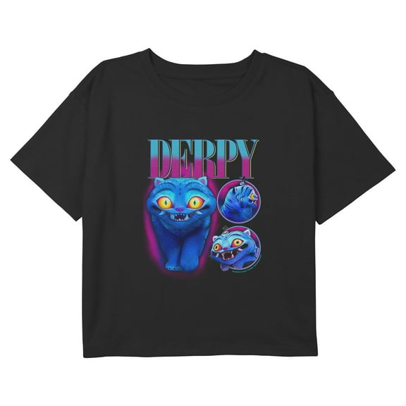 Girls KPop Demon Hunters Supernatural Happy Derpy Cropped T-Shirt