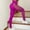 Hot Pink, variant on HUPOM Medieval Pants Training Pants Compression High Waist Rise Long Straight-Leg Purple M