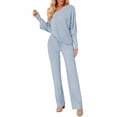 thumbnail image 1 of Conjunto de suéter de punto AOHITE para mujer con pantalón, 1 of 8