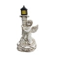 thumbnail image 2 of Roman Column Angel Ornament Retro Resin Crafts Outdoor Solar Landscape Decoration For Home Garden Courtyard, 2 of 2