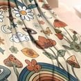 thumbnail image 3 of Red Mushroom Rainbow Light Pattern Blanket,Comfortable Soft Flannel Throw Blanket,All Season,Warm Lightweight Blankets for Sofa Bed Couch Living Room Chair,30"x40", 3 of 4