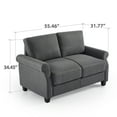 thumbnail image 2 of Zinus 55" Josh 2-Seater Indoor Loveseat, Dark Grey, 2 of 8