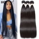 thumbnail image 1 of Mechones de cabello lacio brasileño 3/4 piezas mechones de cabello humano recto 10A 8-32 pulgadas extensiones de cabello humano Remy para mujeres negras Tan Jianjun unisex, 1 of 2