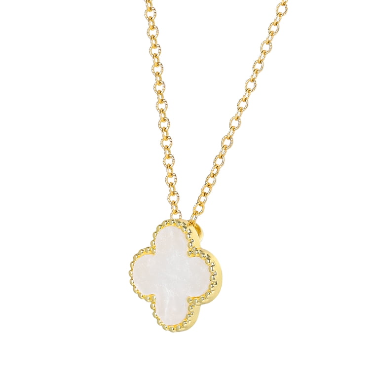 Believe by Brilliance Clover Pendant and Earring Set, Gold photo 4