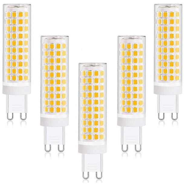 12W G9 LED Bulb Warm White 3000K, Equivalent to Halogen 100W Bulb, 360 Wide Beam Angle, Non-Dimmable 1100 Lumens, 5 Pcs