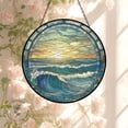 thumbnail image 7 of Romantic Daylight Ocean Wave Stained Glass Suncatcher,creative Decorative Gift,elegant Window Hanging,home Decor,cure Gift,mother's Day Gift, 7 of 7